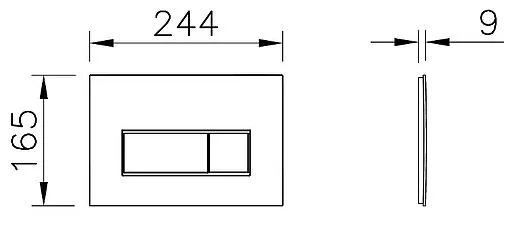 Инсталляция для подвесного унитаза Set 3 в 1 VitrA Core 800-1875 с кнопкой хром глянцевый