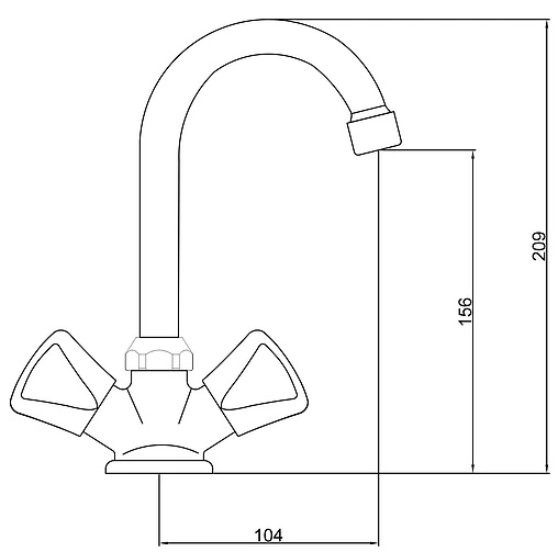 Смеситель для раковины Gross Aqua Astra хром 6740045C-B06