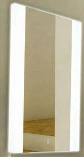 Зеркало с подсветкой Continent Rico Led 60x80 с часами белый