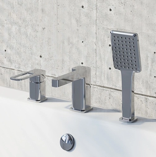 Смеситель на борт ванны на 3 отверстия IDDIS Slide хром SLISB30i07