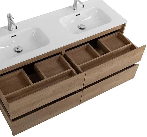 Тумба-умывальник подвесная BelBagno KRAFT 140 Cemento Grigio KRAFT-1400-4C-SO-2-CG+BB1400-2-ETL