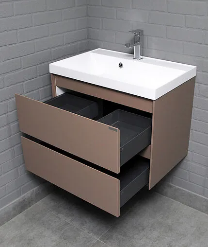Тумба под умывальник подвесной Домино Verona 70 мокко DV2501T