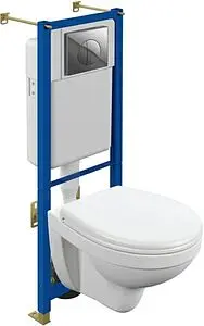 Комплект 6 в 1 Cersanit Delfi S-SET-DELFI/Tiger/Cg-w с кнопкой Leon хром глянцевый, 1