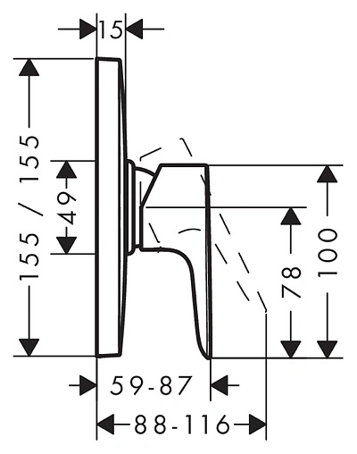 Смеситель для душа скрытого монтажа Hansgrohe Talis E HighFlow хром 71768000