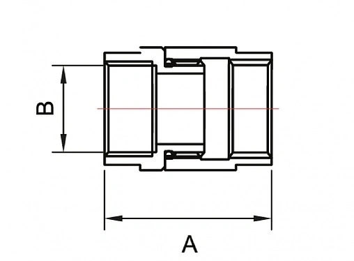 Соединение прямое встречное 1&quot;в x 1&quot;в Smart 733SCH1010