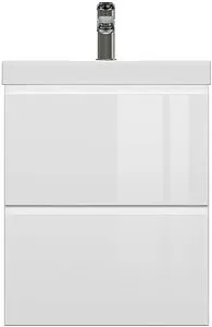 Тумба-умывальник подвесная Cersanit Moduo Slim 50 белый 64124+S-UM-MOD50SL/1, 3