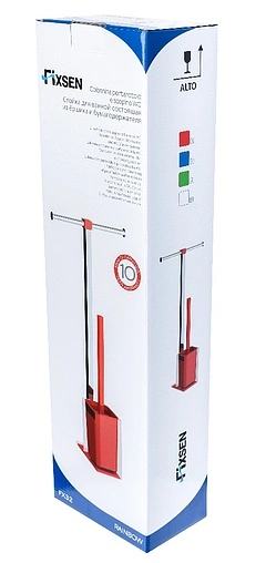 Ёршик для унитаза Fixsen Rainbow белый FX-32-02