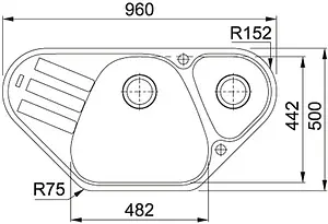 Мойка кухонная Franke Antea AZG 661-E белый 114.0489.386 Мойка кухонная Franke Antea AZG 661-E белый 114.0489.386, 2