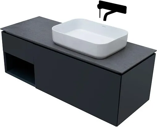 Тумба-умывальник подвесная Allen Brau Infinity 120 R антрацит 1.21008.AM+