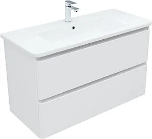 Тумба-умывальник подвесная Aquanet Эмбер 105 белый матовый 00330469+11105-KL, 3