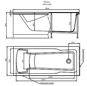 Ванна акриловая Alex Baitler Madin 180x80 Ванна акриловая Alex Baitler Madin 180x80, 2