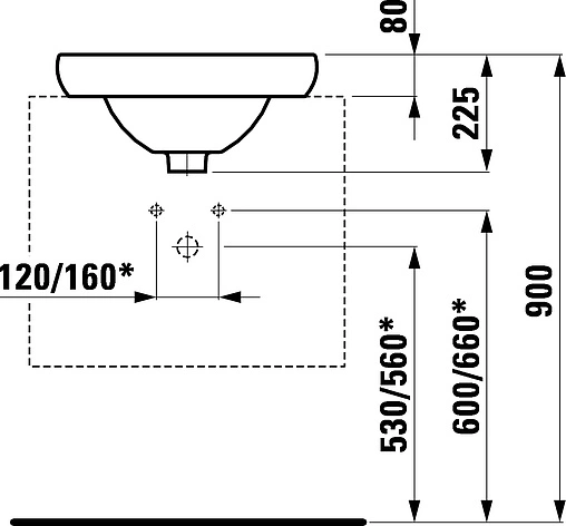 Раковина Laufen Alessi One 50 c покрытием LCC белый 8.1397.1.400.104.1