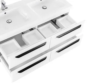 Тумба-умывальник подвесная Cezares Eco 120 Bianco Lucido ECO-1200-4C-SO-2-BL+CZR-1200/480-2-LV-MR-ECO Тумба-умывальник подвесная Cezares Eco 120 Bianco Lucido ECO-1200-4C-SO-2-BL+CZR-1200/480-2-LV-MR-ECO, 5