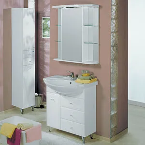 Шкаф-пенал с бельевой корзиной Aquaton Эмили М 30 белый 1A137203EM010 Шкаф-пенал с бельевой корзиной Aquaton Эмили М 30 белый 1A137203EM010, 4