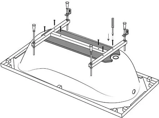 Каркас для ванны Damixa Origin Evo 170x70 82A-170-070W-R