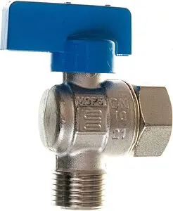 Кран шаровый с накидной гайкой угловой ¾"н x ¾"нг Elsen EV96.3434 Кран шаровый с накидной гайкой угловой ¾"н x ¾"нг Elsen EV96.3434, 1