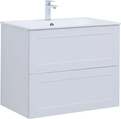 Тумба под умывальник подвесная Aquanet Терра 80 белый матовый 00313234