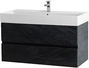 Тумба под умывальник подвесная Cezares Molveno 46 100 Nero MOLVENO 46-100-2C-SO-NR Тумба под умывальник подвесная Cezares Molveno 46 100 Nero MOLVENO 46-100-2C-SO-NR, 2