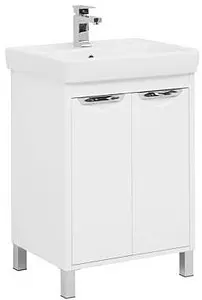 Тумба-умывальник напольная Aquanet Гретта 60 New белый 00233578+00185551 Тумба-умывальник напольная Aquanet Гретта 60 New белый 00233578+00185551, 1