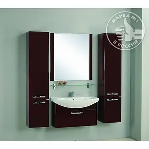 Тумба-умывальник подвесная Aquaton Ария 80 тёмно-коричневый 1A1417K0AA430 Тумба-умывальник подвесная Aquaton Ария 80 тёмно-коричневый 1A1417K0AA430, 3