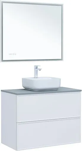 Тумба-умывальник Aquanet Арт 90 белый матовый 00313256+00318928