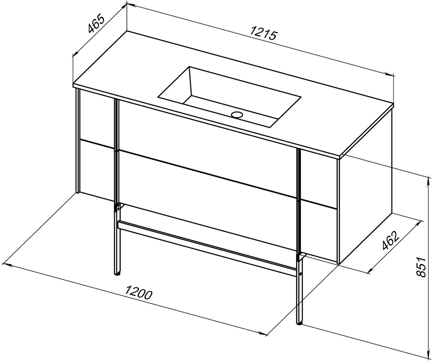 Тумба под умывальник подвесная Allen Brau Reality 120 антрацит 1.32008.AM Тумба под умывальник подвесная Allen Brau Reality 120 антрацит 1.32008.AM, 2