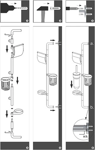 Стойка для аксессуаров Wasserkraft хром K-1438