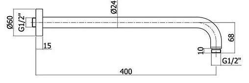 Лейка верхнего душа с настенным креплением Paffoni Master хром ZSOF074CR+ZSOF034CR