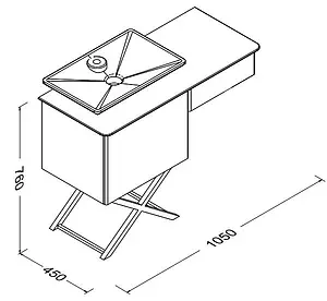 Тумба-умывальник напольная ISVEA Bei 100 норка/чёрный 21BES064100I+10SY50052SV Тумба-умывальник напольная ISVEA Bei 100 норка/чёрный 21BES064100I+10SY50052SV, 2
