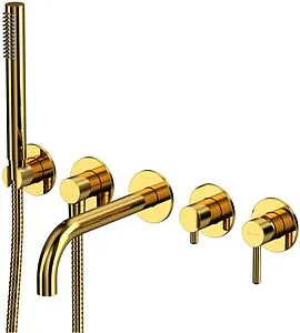 Смеситель для ванны скрытого монтажа WHITECROSS Y gold золото Y1240GL Смеситель для ванны скрытого монтажа WHITECROSS Y gold золото Y1240GL, 1