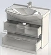 Тумба-умывальник Aquanet Ирвин 75 белый 00203970+00175447