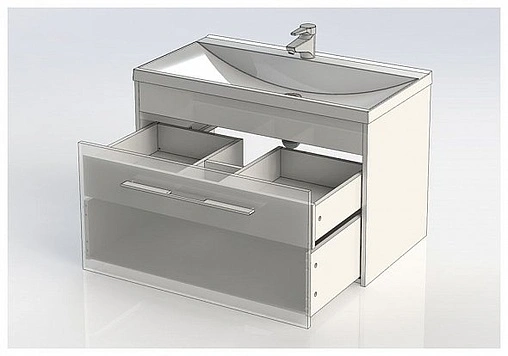 Тумба под умывальник подвесная Aquanet Августа 90 белый 00210030