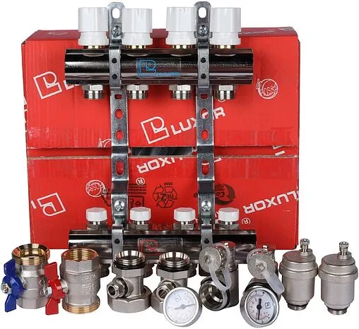 Группа коллекторная без расходомеров 4 отвода 1&quot;в/в x ¾&quot;ек Luxor CD 468M/4 15552704MN