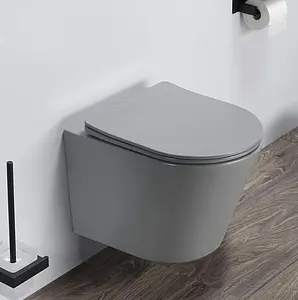 Унитаз подвесной безободковый Comforty светло-серый 105MH Унитаз подвесной безободковый Comforty светло-серый 105MH, 3