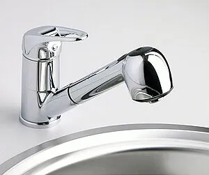 Смеситель для кухни с выдвижным изливом Wasserkraft Oder хром 6365, 4