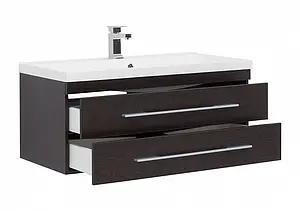 Тумба-умывальник подвесная Aquanet Нота 100 венге 00171498+00204096 Тумба-умывальник подвесная Aquanet Нота 100 венге 00171498+00204096, 4