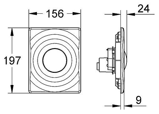 Клавиша смыва для унитаза Grohe Surf 38574000 хром глянцевый