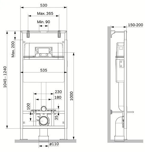 Инсталляция для подвесного унитаза Am.Pm MasterFit I012710 Инсталляция для подвесного унитаза Am.Pm MasterFit I012710
