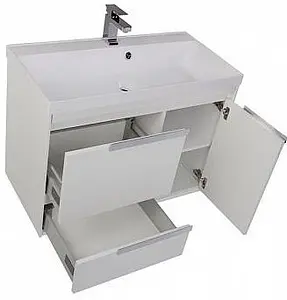 Тумба-умывальник Aquanet Тиволи 90 белый 00180056+00179396, 4