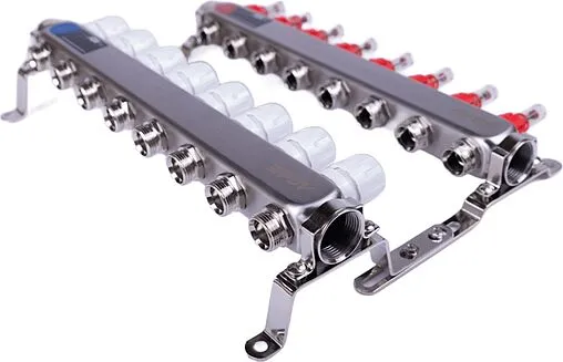 Группа коллекторная с расходомерами 8 отводов 1&quot;в/в x ¾&quot;ек FDV S1101A-⅛