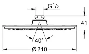 Лейка верхнего душа Grohe Rainshower Cosmopolitan 210 белый/хром 28368LS0 Лейка верхнего душа Grohe Rainshower Cosmopolitan 210 белый/хром 28368LS0, 2