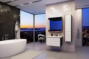 Шкаф-пенал подвесной Roca Ronda 32 R белый/антрацит ZRU9302967 Шкаф-пенал подвесной Roca Ronda 32 R белый/антрацит ZRU9302967, 5