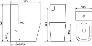 Унитаз-компакт безободковый детский Aquanet Junior 3.0 C1 TORNADO белый 00354310+00354311 Унитаз-компакт безободковый детский Aquanet Junior 3.0 C1 TORNADO белый 00354310+00354311, 2