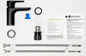 Смеситель для раковины Gross Aqua Evo чёрный матовый 6241297MB, 3