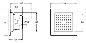 Душевая форсунка Jacob Delafon WaterTile хром E8002-CP, 2
