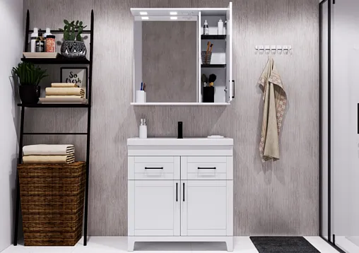 Тумба под умывальник напольный Домино Classic 80 белый DCh2501T