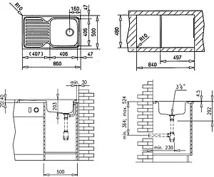 Мойка кухонная Teka Classic 1B 1D нержавеющая сталь полированная 10119056 Мойка кухонная Teka Classic 1B 1D нержавеющая сталь полированная 10119056, 2