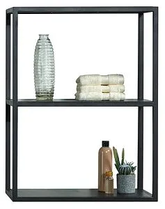 Полка двухъярусная Cezares Cadro 60х80 чёрный матовый CADRO-60/30/80-2C-SO-MET-ST, 3