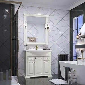 Тумба под умывальник напольная Opadiris Риспекто 85 слоновая кость 00-00006703, 5