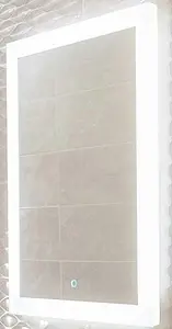 Зеркало с подсветкой Continent Naomi Led 40 с музыкальным блоком, с подогревом белый ЗЛП101, 1